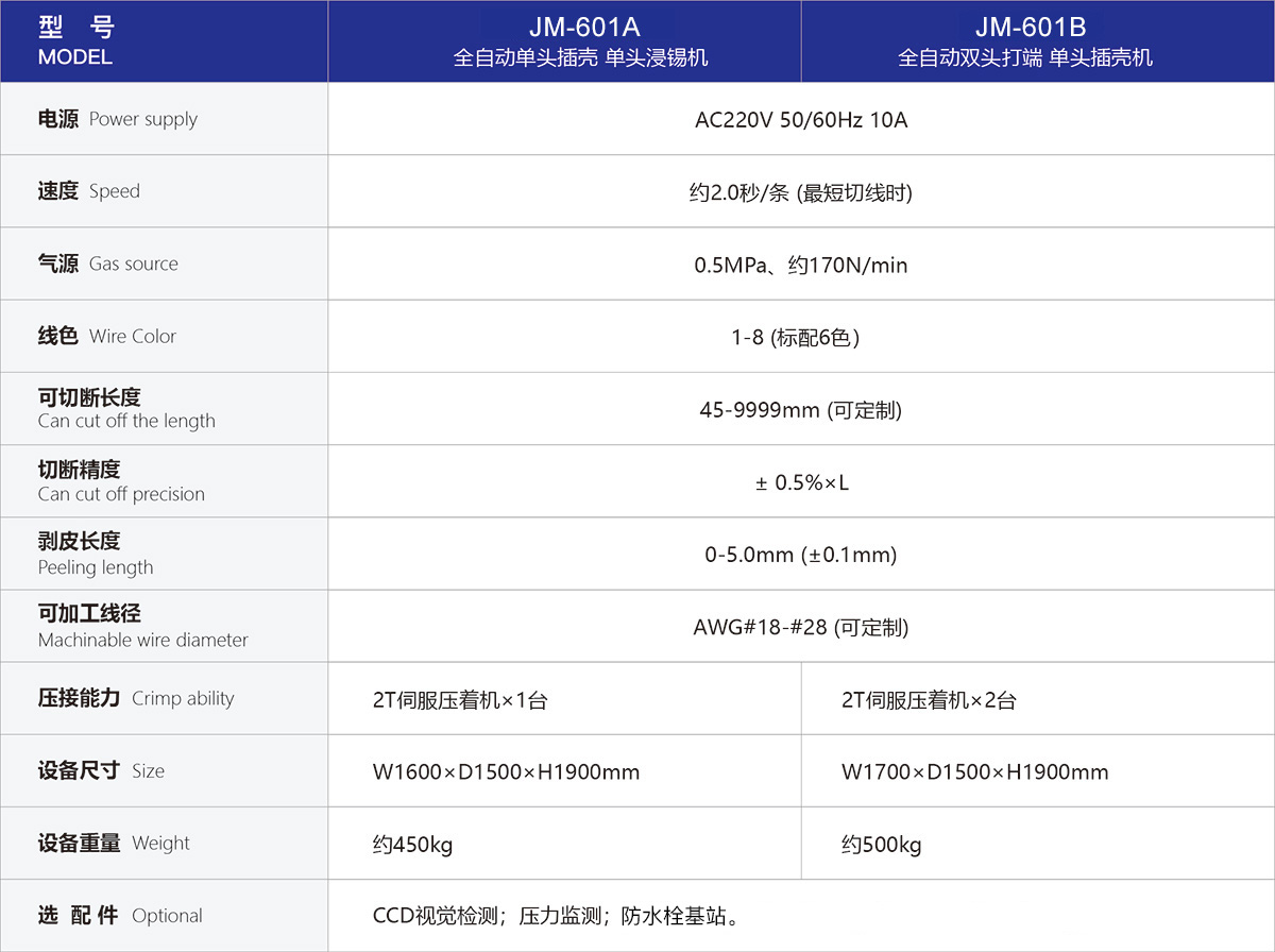 全自動端子機 技術(shù)參數(shù)